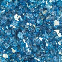 Lakeview Outdoor Designs 1/2-Inch Sky Blue Reflective Fire Glass - 60 Pounds image