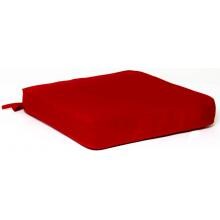 Sunbrella Canvas Jockey Red Medium Outdoor Replacement Seat Cushion W/ Knife Edge By BBQGuys