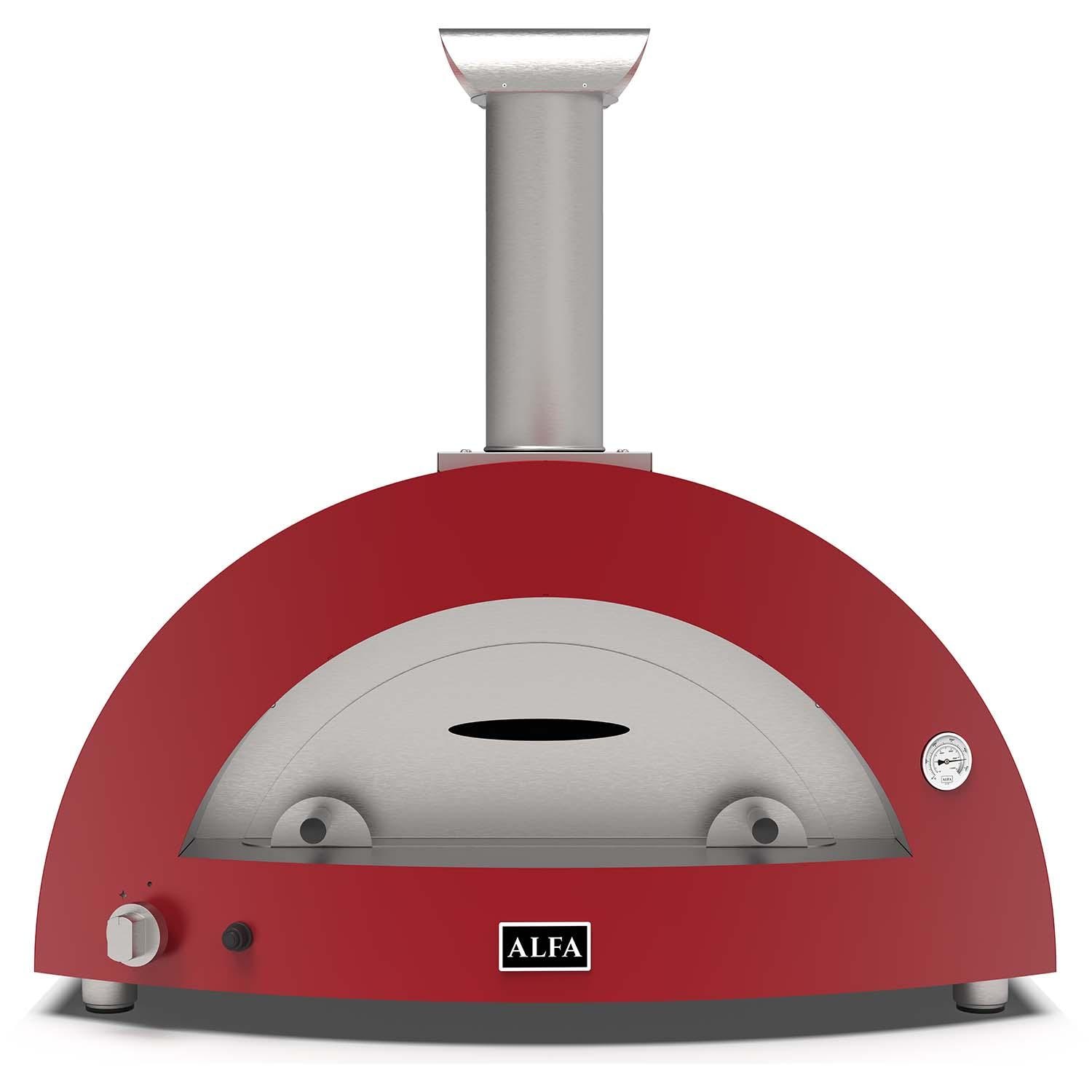 Alfa Moderno 5 Pizze Natural Gas Pizza Oven - Antique Red - FXMD