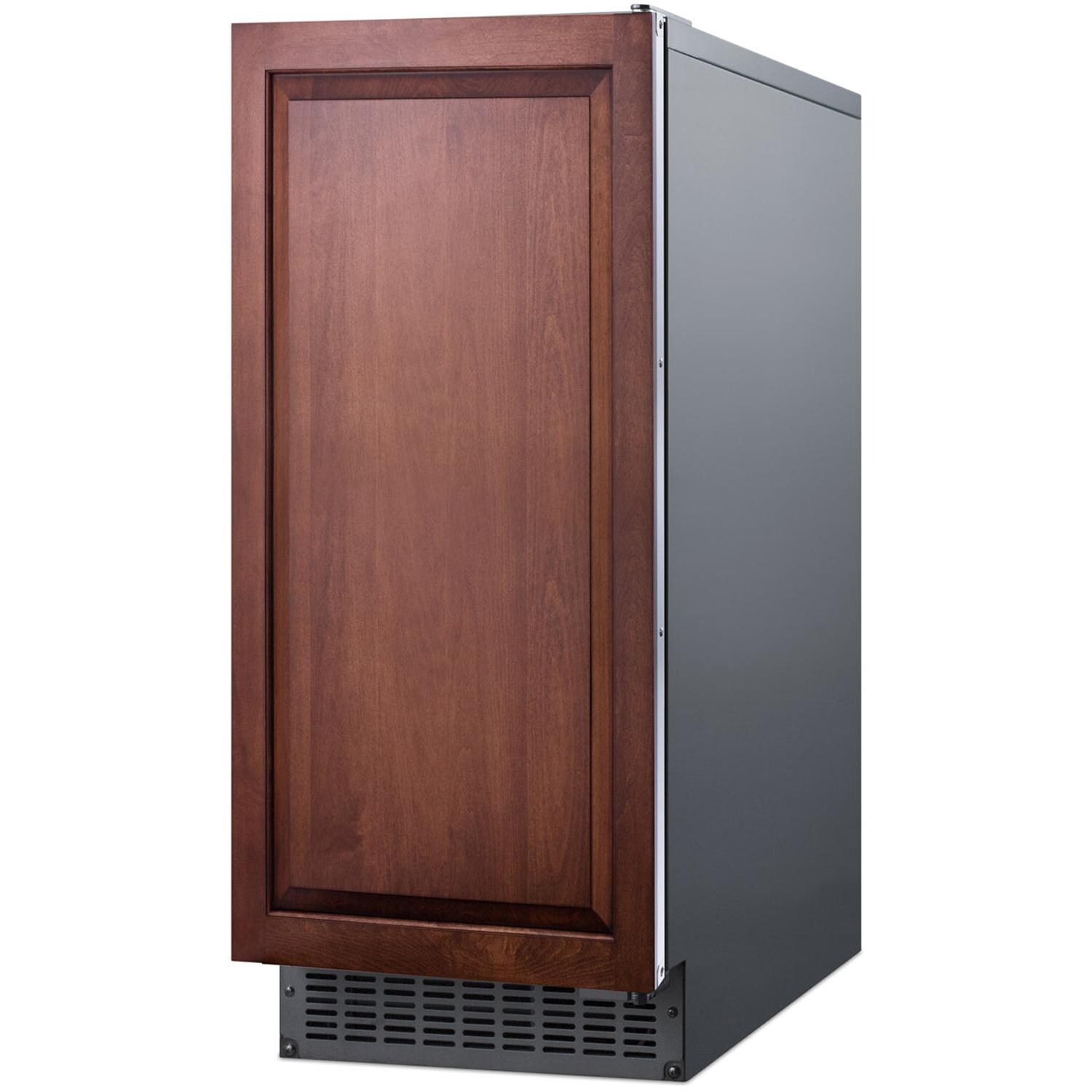 Summit Commercial BIM68OSPUMPIF 62 Lb. 15-Inch Outdoor Rated Clear Ice Maker With Drain Pump - Custom Panel Ready thumbnail