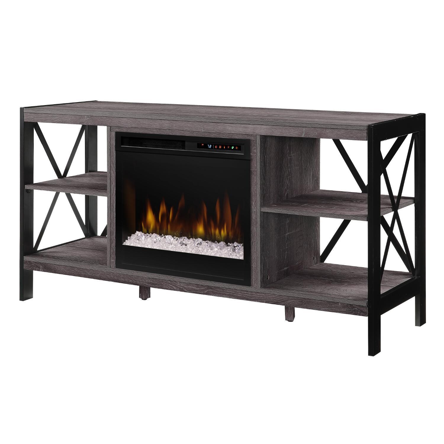Dimplex - GDS23G8-1974AU - Ramona Entertainment Center with Acrylic Ice Glass Ember Bed Electric Fire Place - Front View thumbnail