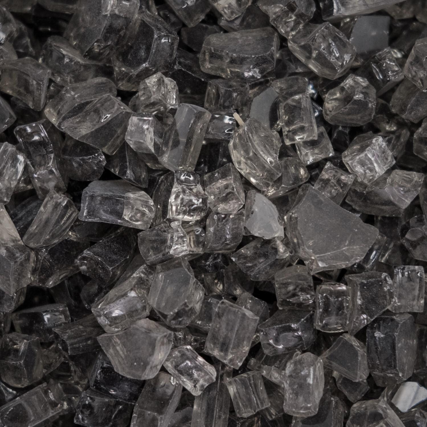 BBQGuys Signature Series 1/4-Inch Monochrome Gray Non-Reflective Fire Glass - Close-Up thumbnail