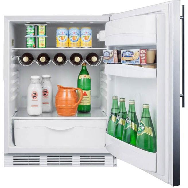 Summit 5.5 Cu. Ft. Built-In / Freestanding Refrigerator - Stainless Steel - Full thumbnail