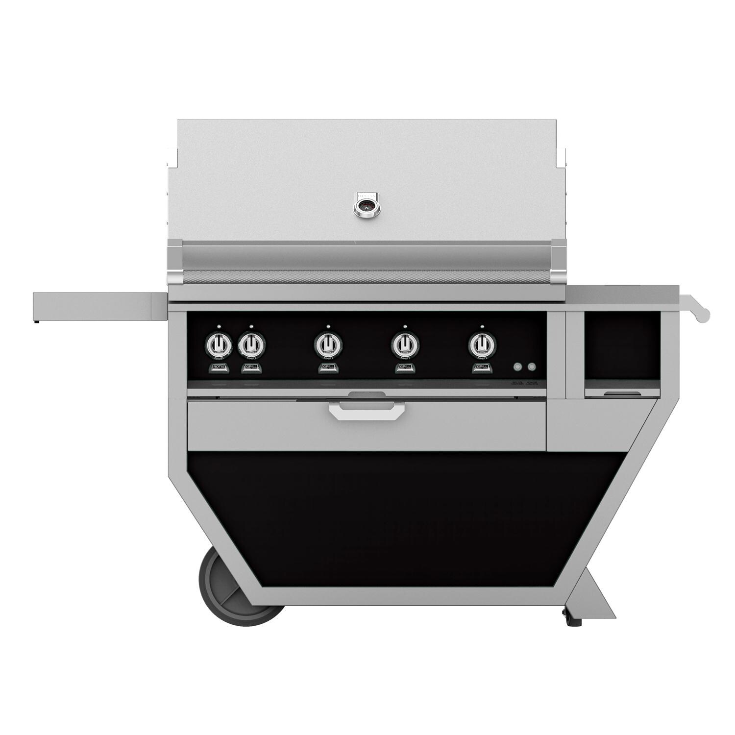Hestan Deluxe 42-Inch Natural Gas Grill W/ Rotisserie, Worktop & Storage Drawer - Stealth - GABR42CX-NG-BK