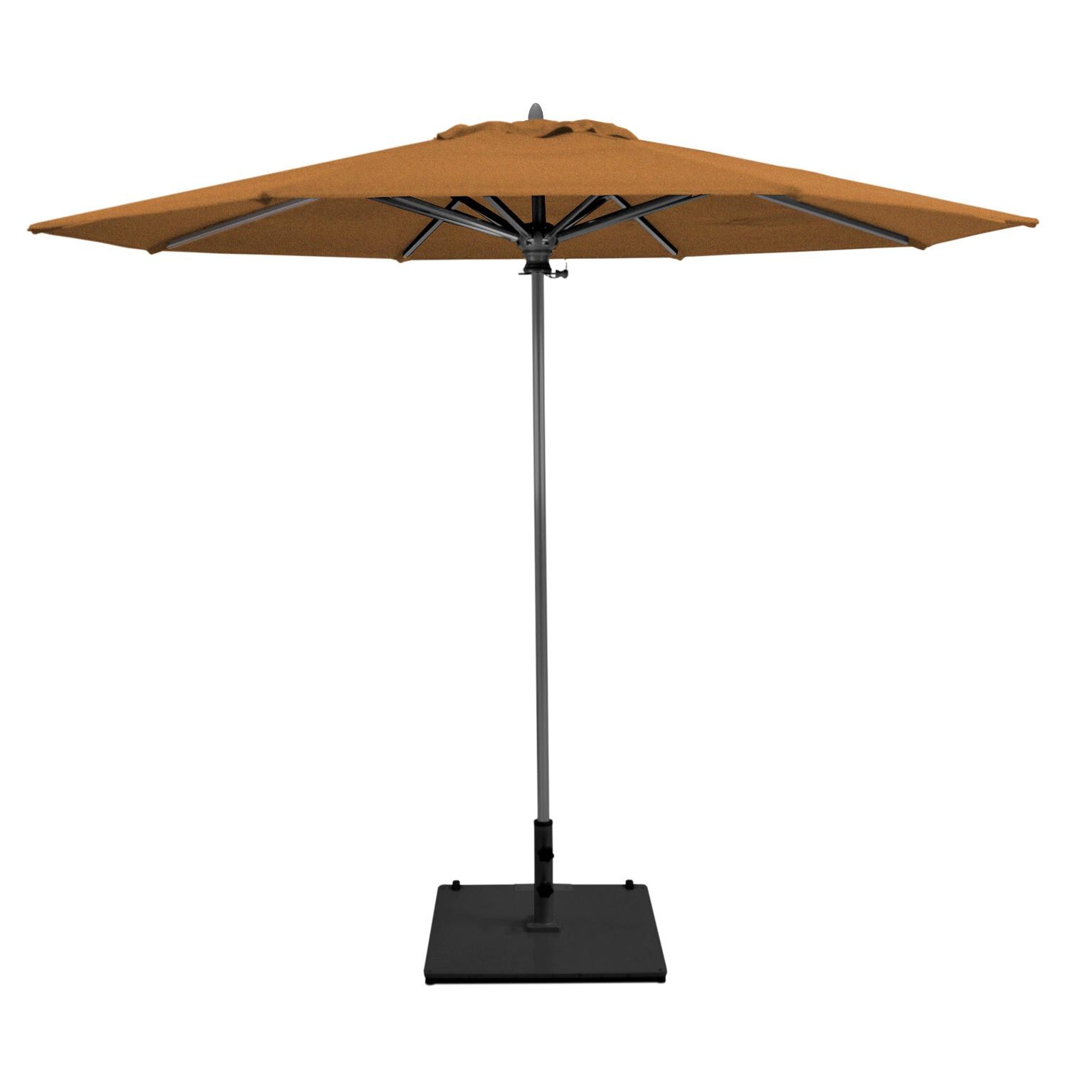 Galtech 9 Ft. Octagonal Aluminum Patio Umbrella W/ Manual Lift - Antique Bronze Frame W/ Brick Sunbrella Fabric (Umbrella Base Not Included) thumbnail