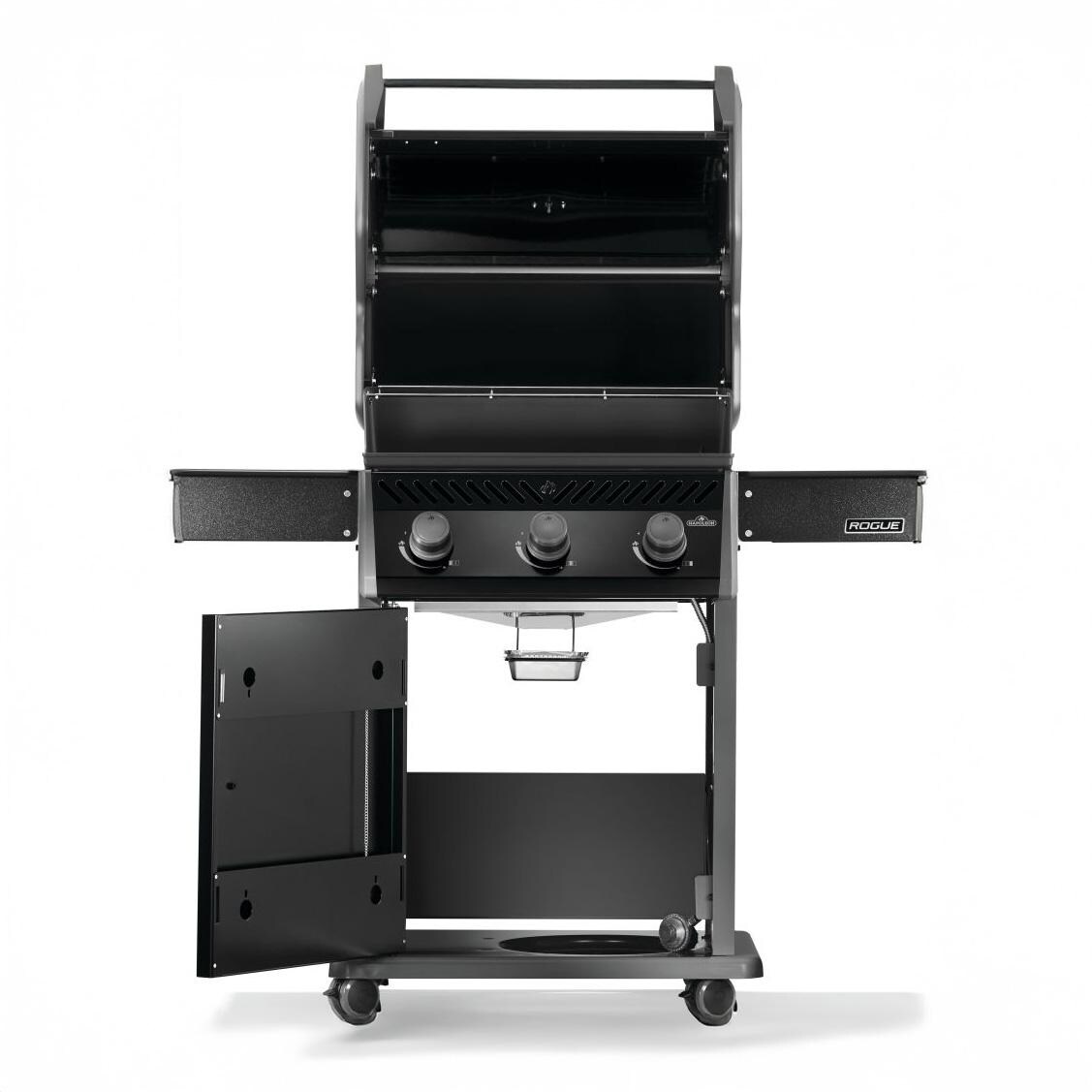 Napoleon R425NK-2 Rogue 425 3-Burner Natural Gas Grill - Black - Open - White Background thumbnail