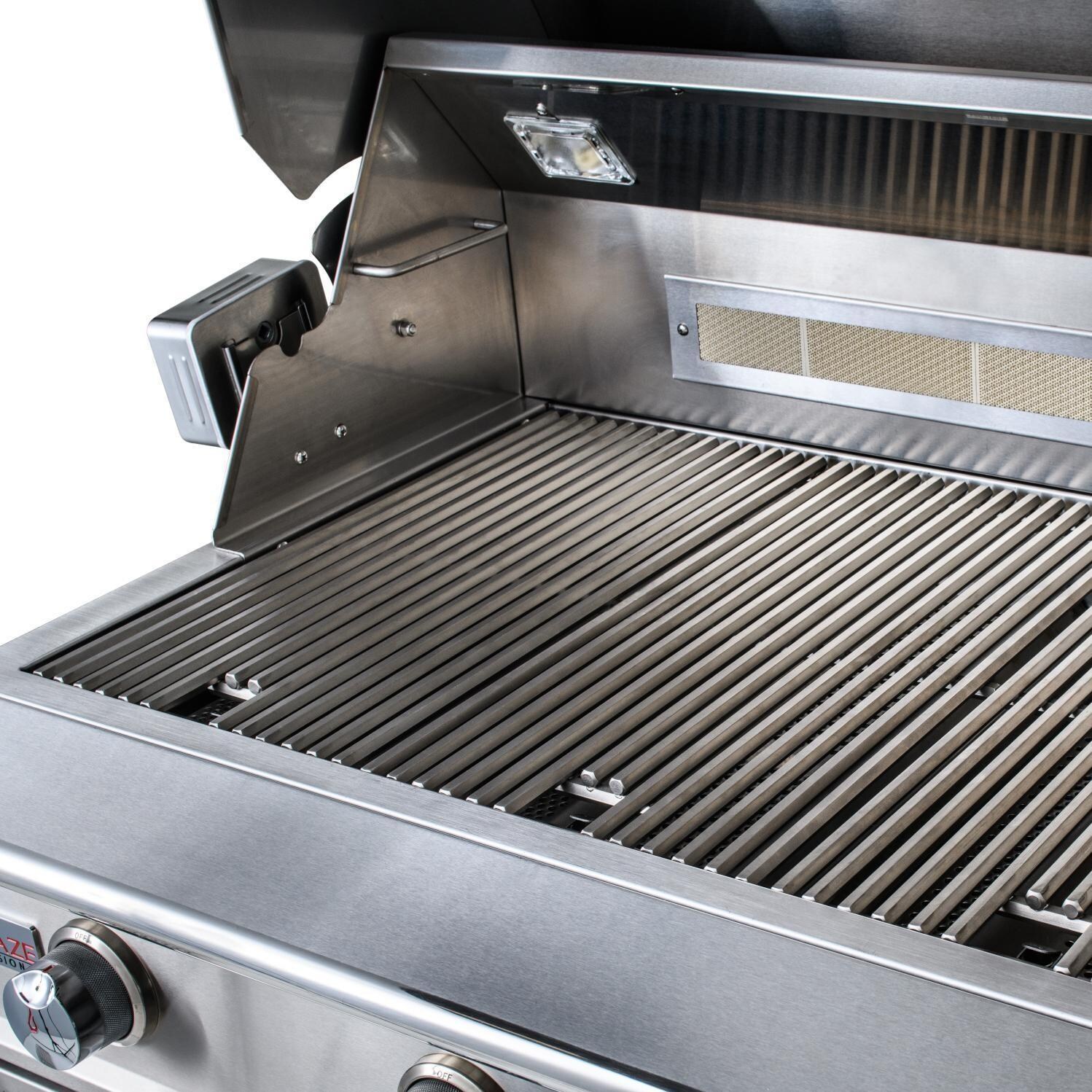Blaze BLZ-3PRO-LP Professional LUX 34-Inch 3-Burner Built-In Propane Gas Grill With Rear Infrared Burner - Heavy-Duty 12mm Thick Hexagon Searing Rod thumbnail