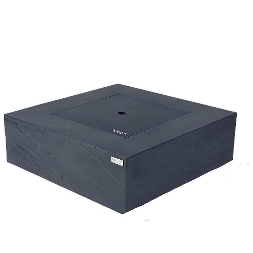 Elementi Roraima OFG411SL-LP 40-Inch Propane Slate Black Fire Pit Table - Table Covered With Aluminum Lid - White Background thumbnail