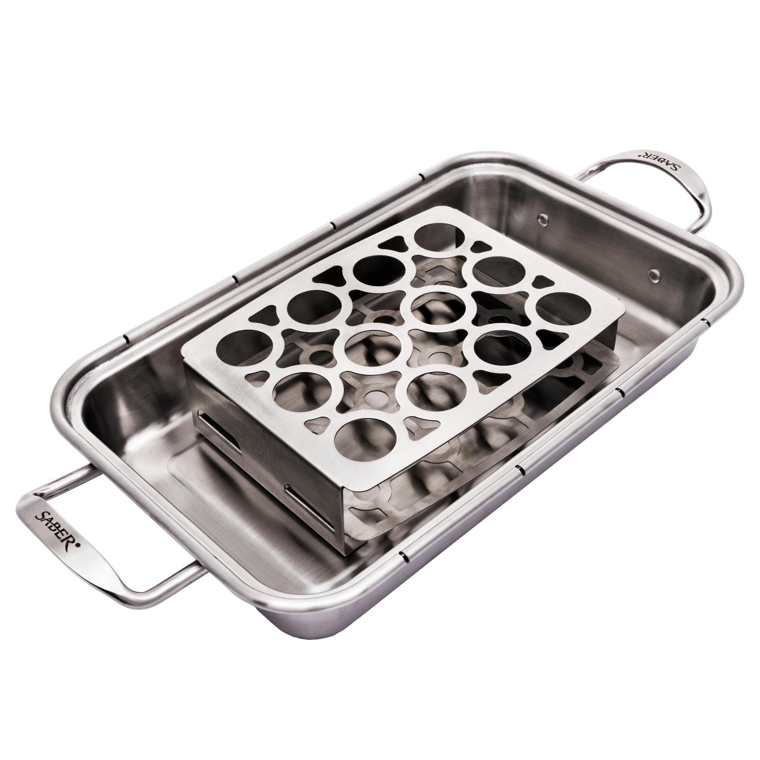 Saber EZ Grilling System Set - Double Pepper Roaster And Roasting Pan thumbnail