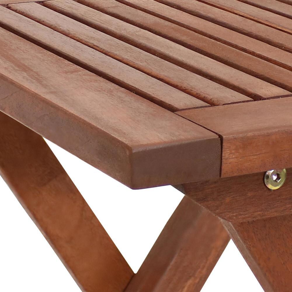 Ultimate Patio Meranti Wood Folding 23 3/4-Inch Square Bistro Table - Detail thumbnail