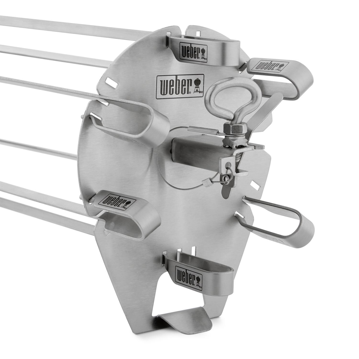 Weber 7675 CRAFTED Rotisserie Skewers - Skewers & Holder Detail View