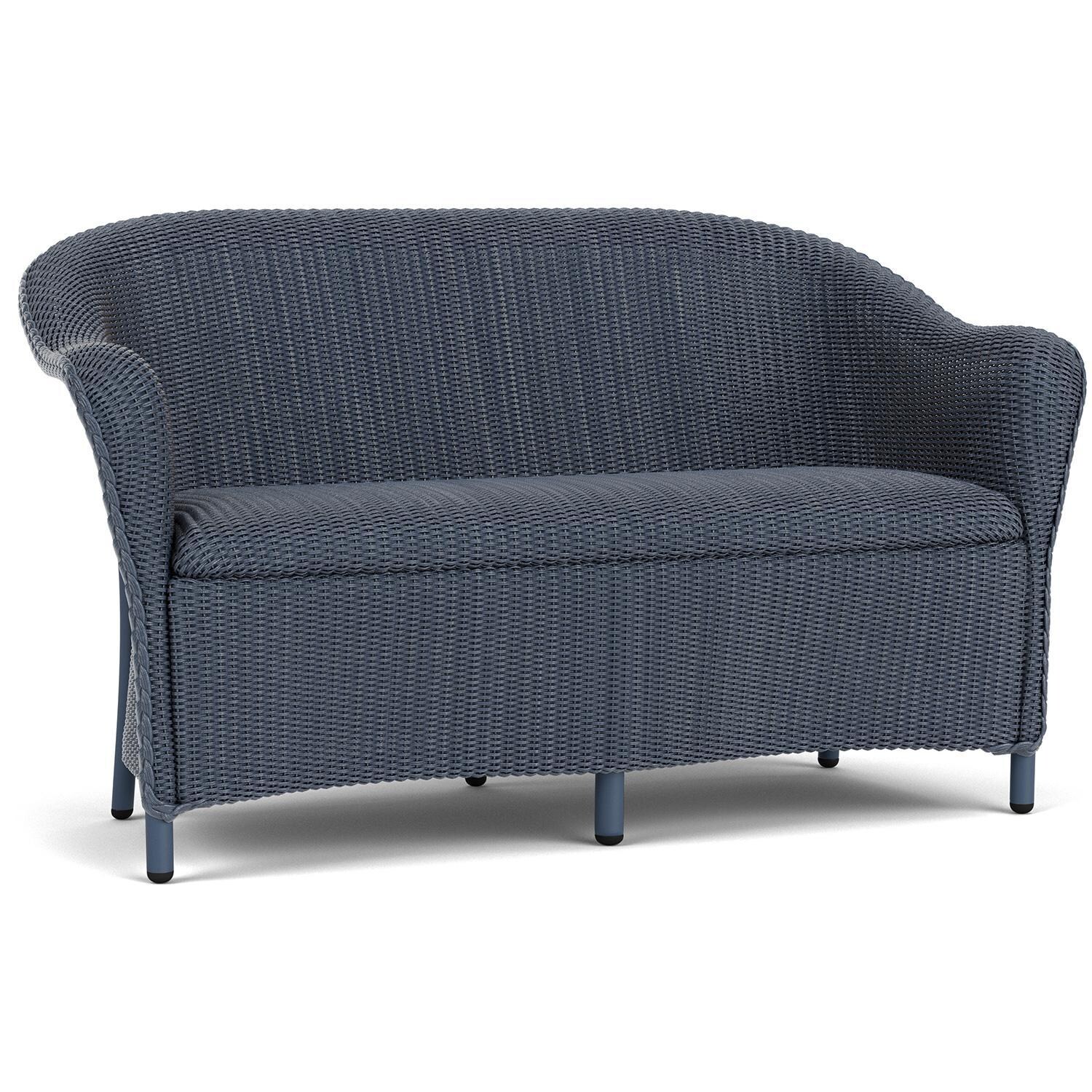 Lloyd Flanders Reflections 3-Piece Seating Set W/ Lounge Chairs in Denim Blue Finish - Loveseat Angled thumbnail