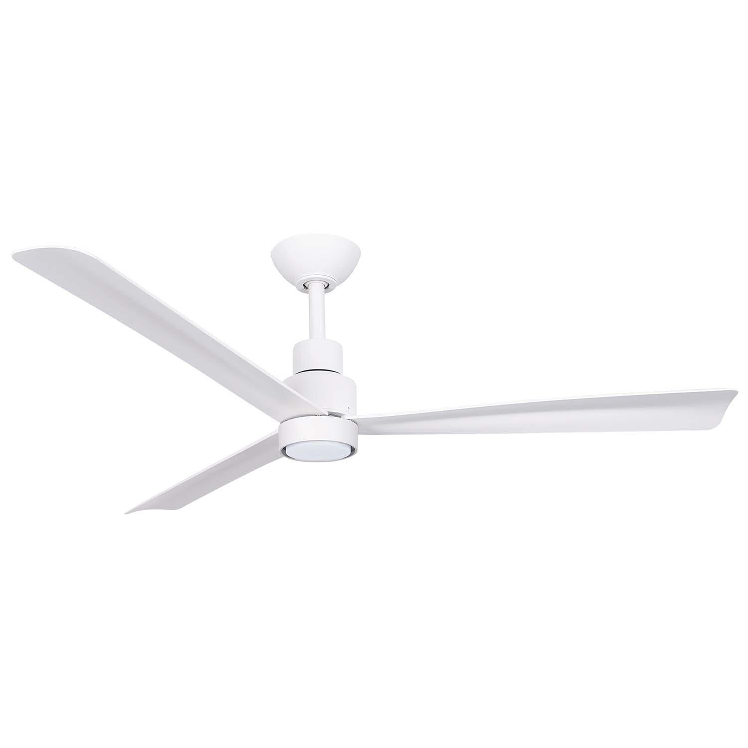 52-in F787L-WHF Simple Fan in Flat White w/ Flat White Blades by Minka-Aire - White Background thumbnail