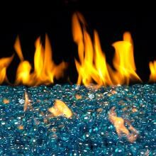 Peterson Real Fyre 18-Inch Topaz Fire Gem Set With Vented Natural Gas G45 Burner - Manual Safety Pilot