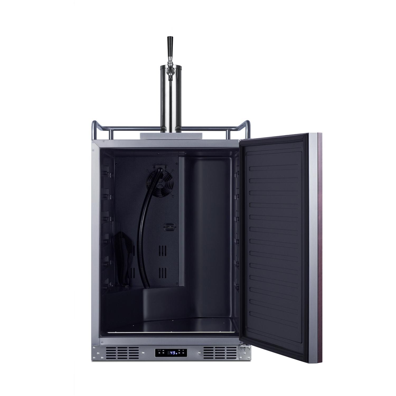 Summit SBC682PNR 24-Inch 5.6 Cu. Ft. Built-In Kegerator - Custom Panel - Door Open thumbnail