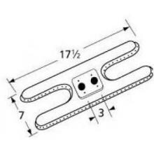 Stainless Steel H Twin, Centered, 3 Inch Offset Burner Head 12202 image