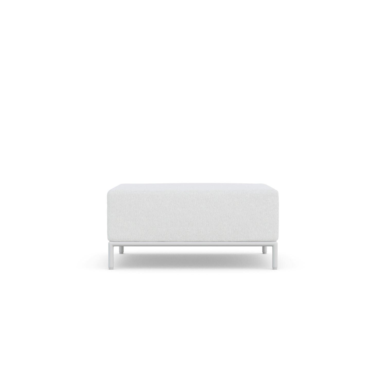 Azzurro Living KAM-TR17OT-CU Kamari Woven Rope Ottoman in White Mist/Cloud - Side - White Background thumbnail