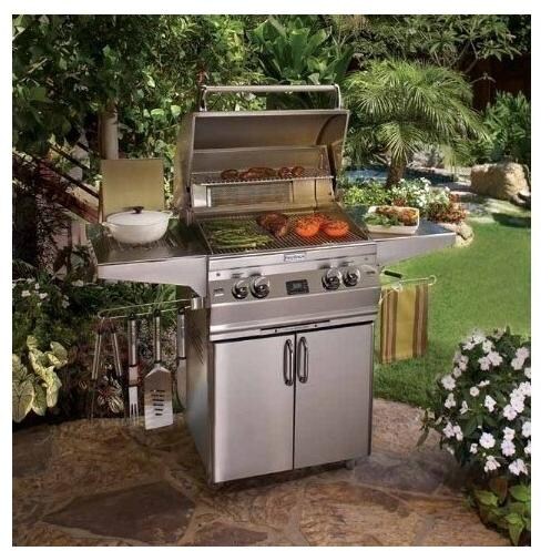 Fire Magic Aurora A530 Gas Grill With Single Side Burner, One Infrared Burner And Rotisserie On Cart - Liftstyle thumbnail