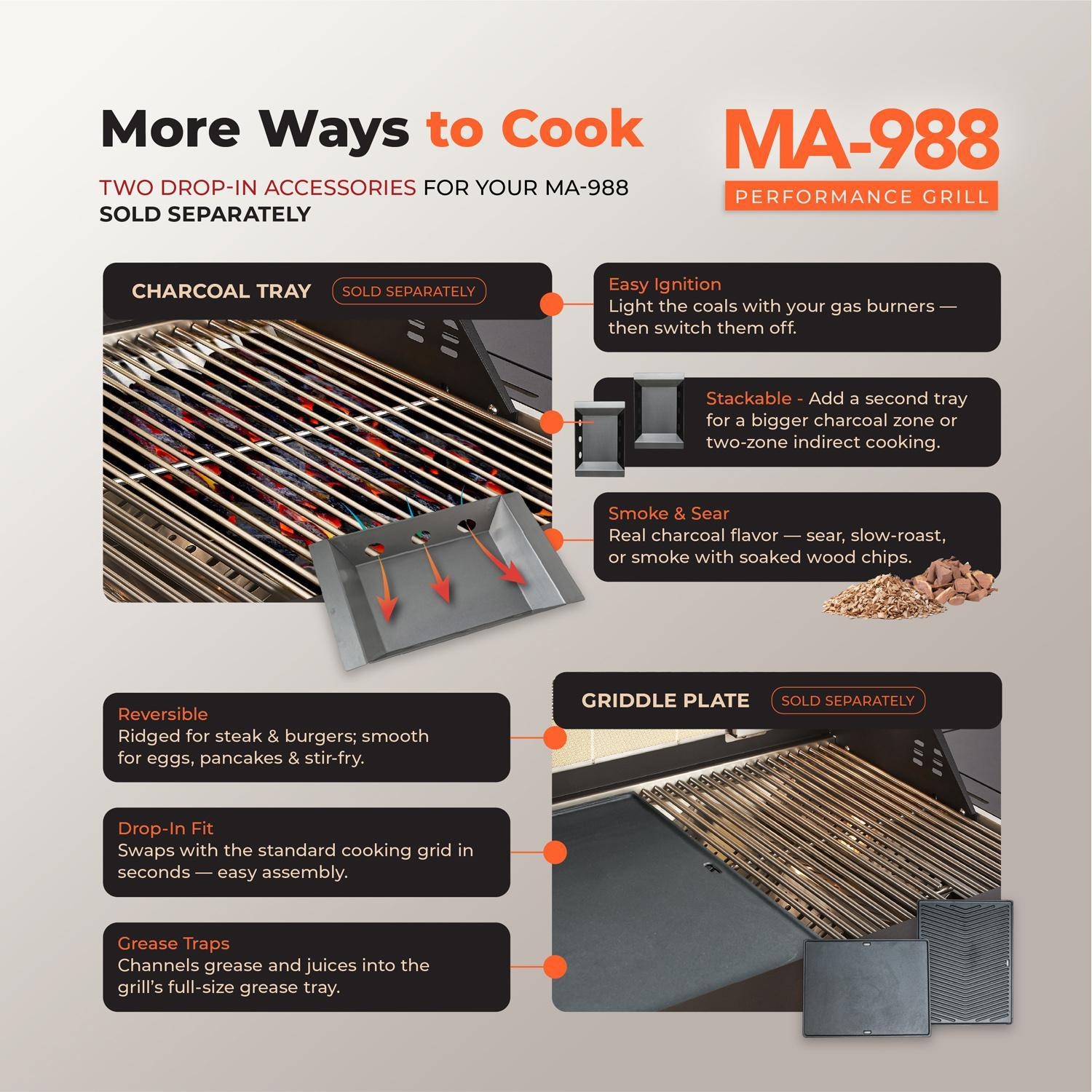Mont Alpi MA-988 Performance Black Series 4 Burner Propane Grill - Accessories - Detail thumbnail