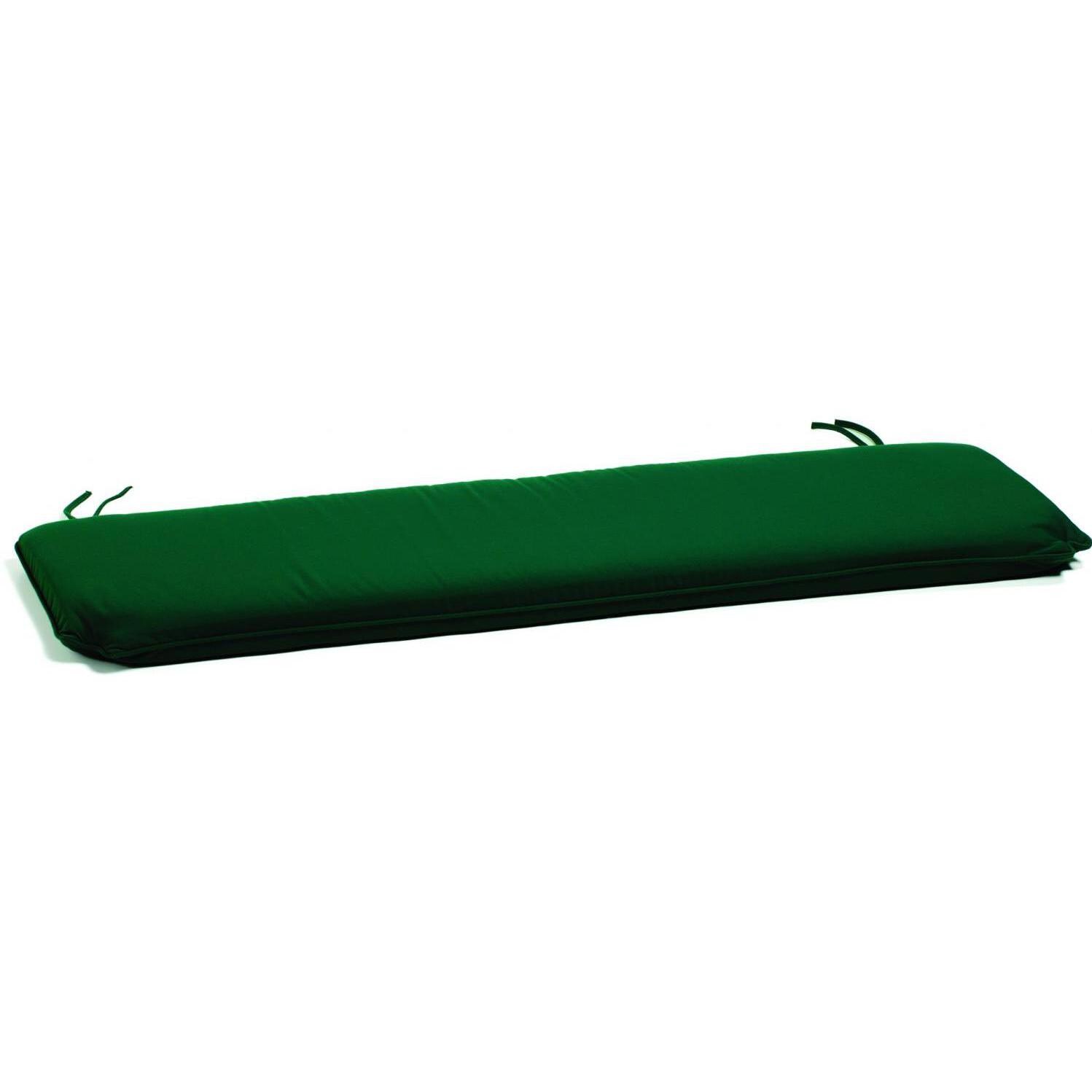 Sunbrella Canvas Canvas Hunter Green 48Inch Bench Cushion W/ Knife