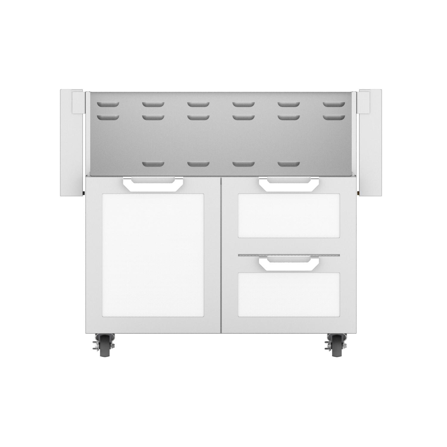 Hestan Double Drawer And Door Tower Cart For 36-Inch Gas Grill - Froth - GCR36-WH