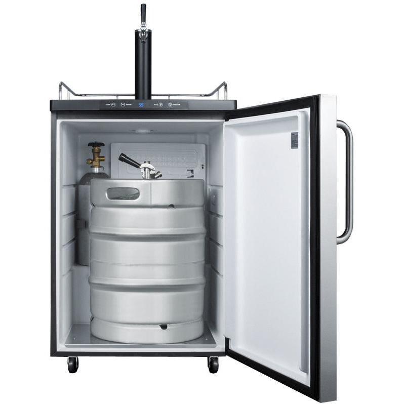 Summit 5.6 Cu. Ft. Freestanding Single Tap Kegerator - SBC635MSSTB - Full View thumbnail