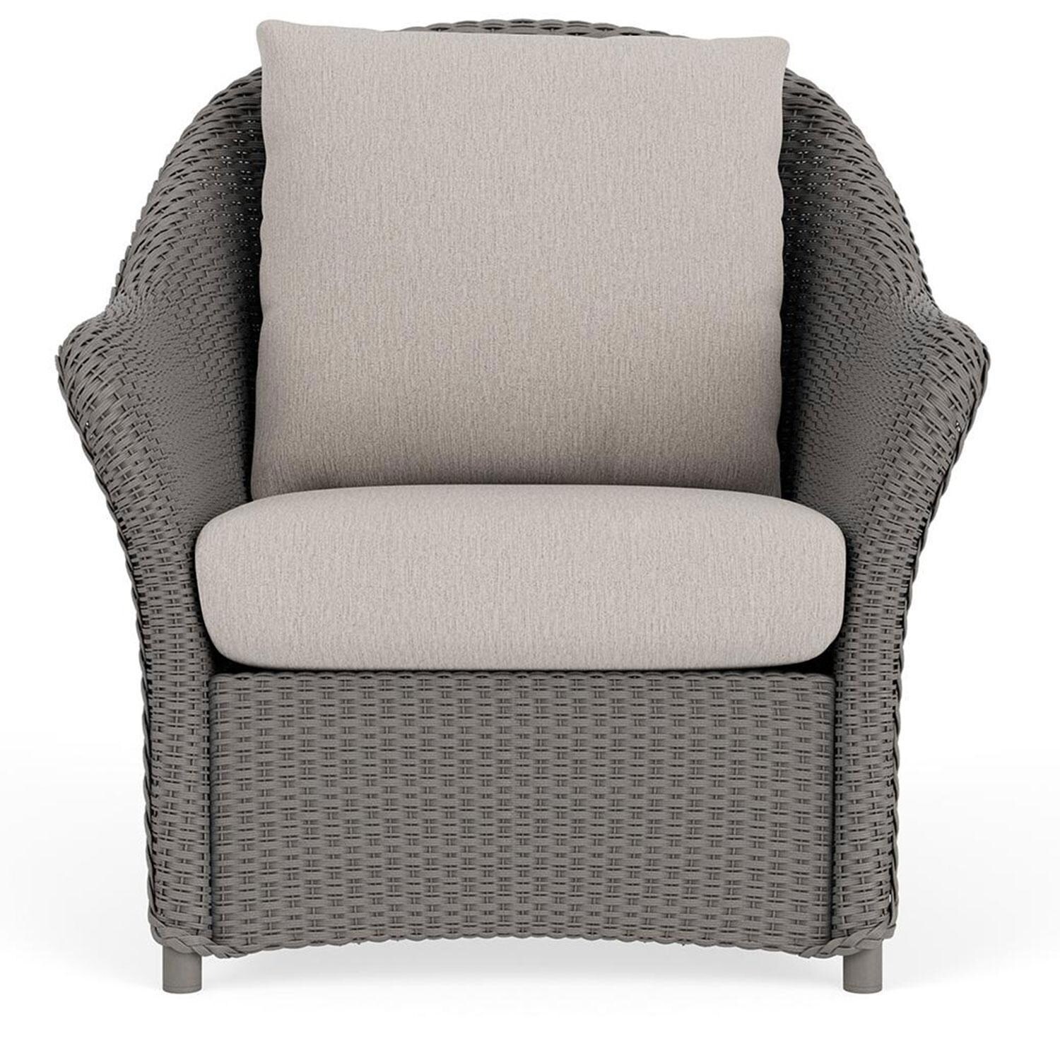 Lloyd Flanders Weekend Retreat Lounge Chair in Pewter Finish W/ Remy Cloud Fabric thumbnail