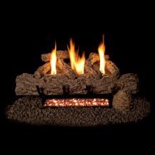 Peterson Real Fyre 30-Inch Live Oak Gas Log Set With Vent-Free Propane VF9 Burner - Thermostat Control Variable Flame Remote image