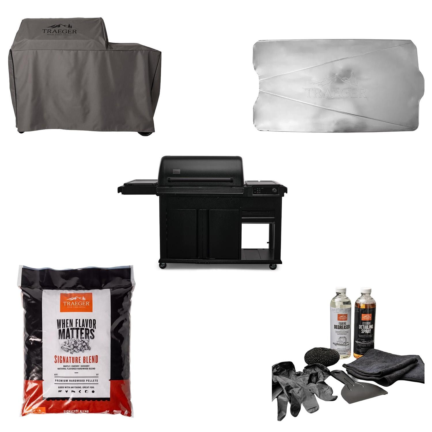 Traeger Woodridge Elite Pellet Grill 5 Pc Bundle