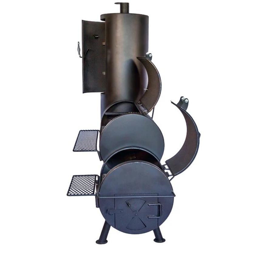 Texas Original Pits SGFB-16484020-SL 16x48x40x22 Pearsal Vertical Offset Smoker - Open Side View thumbnail