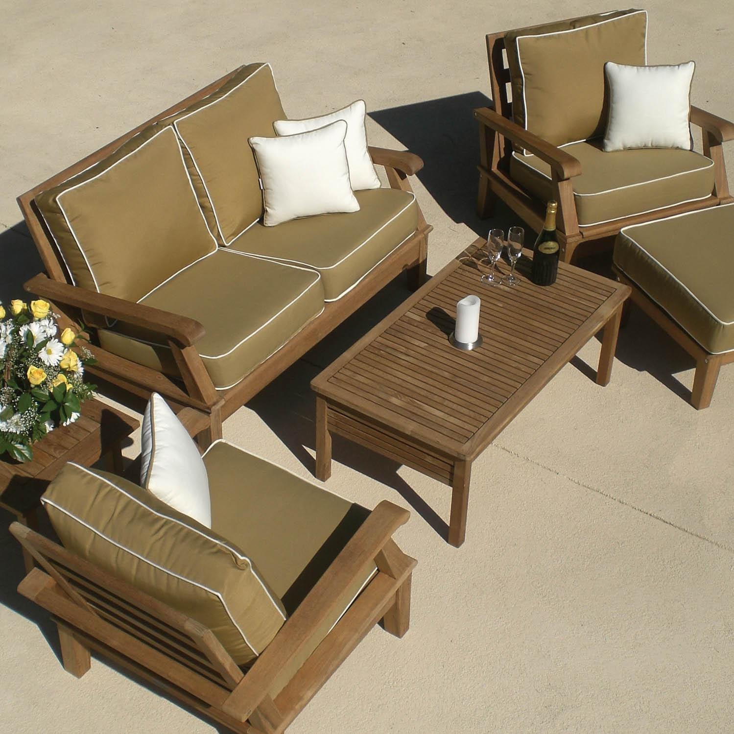 Royal Teak Collection Miami 4 Person Deep Seating Set Royal Teak Collection Miami 4 Person Deep Seating Set Ultimate Patio