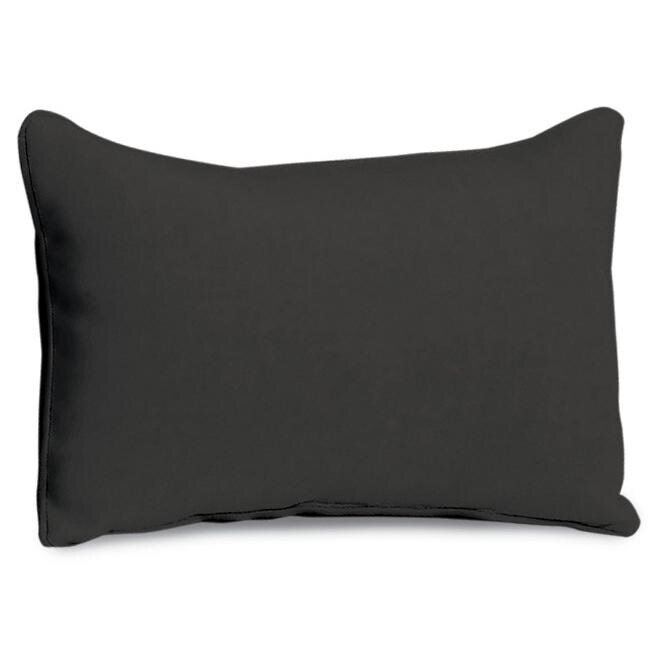 Jet Black Polyester Outdoor Lumbar Pillow by Oxford Garden thumbnail