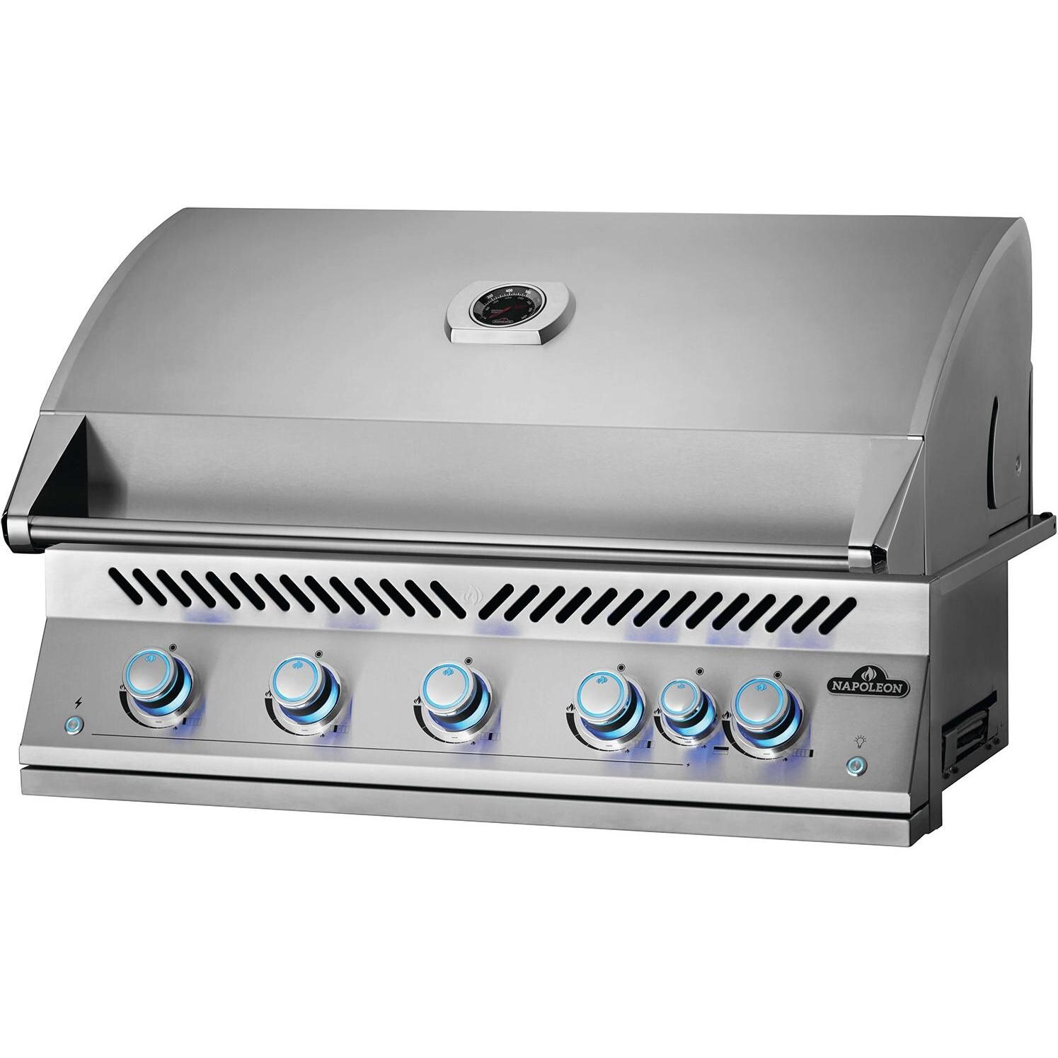 Napoleon BIG38RBNSS Built-In 700 Series 38-Inch Natural Gas Grill with Infrared Rear Burner & Rotisserie Kit - Side View thumbnail