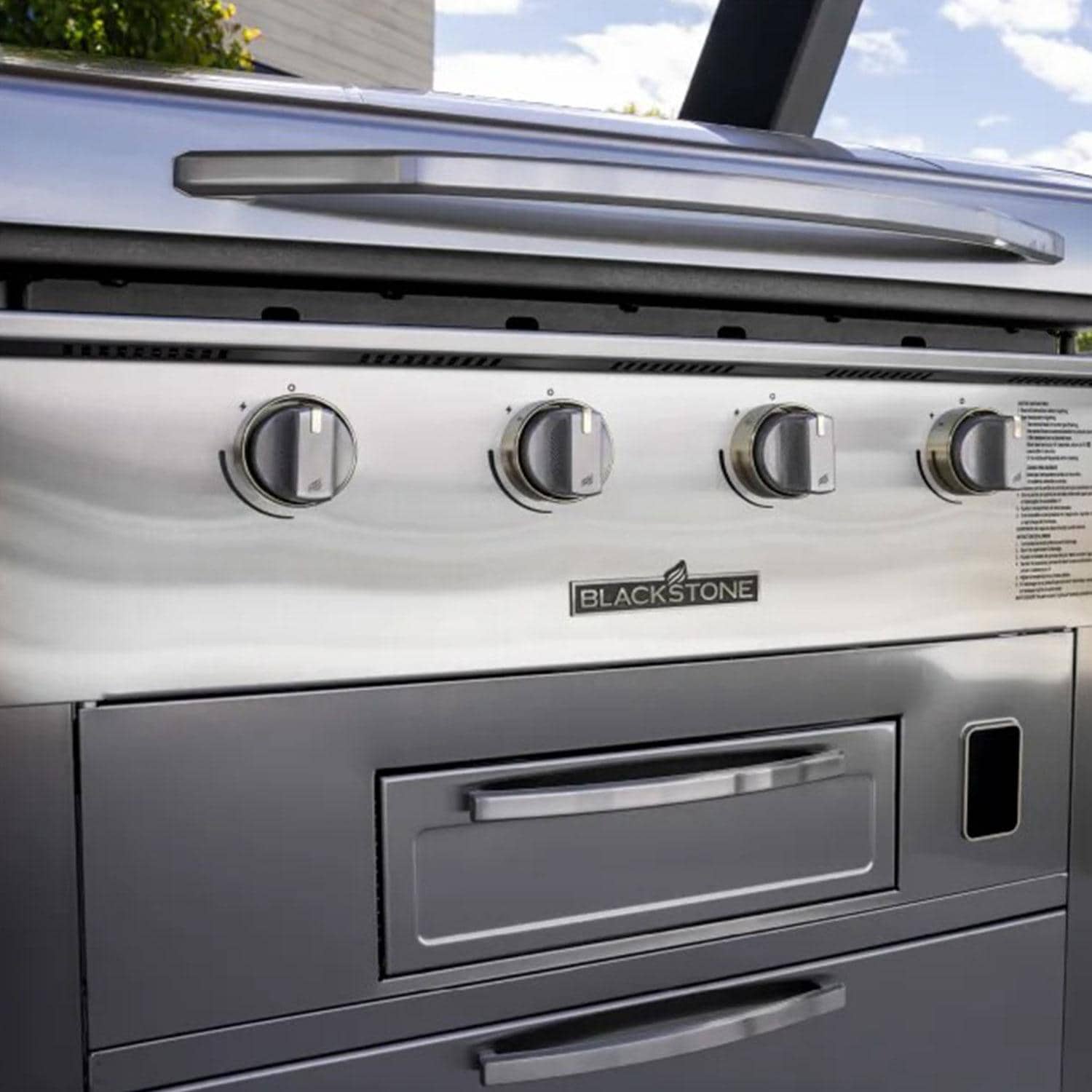 Blackstone 6006 Select 36-Inch Griddle Air Fryer Combo W/ Dual Side Tables And Storage Drawers - Close Up - Detail thumbnail