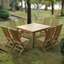 Anderson Teak Windsor Brianna 7 Piece Teak Patio Dining Set With Folding Chairs