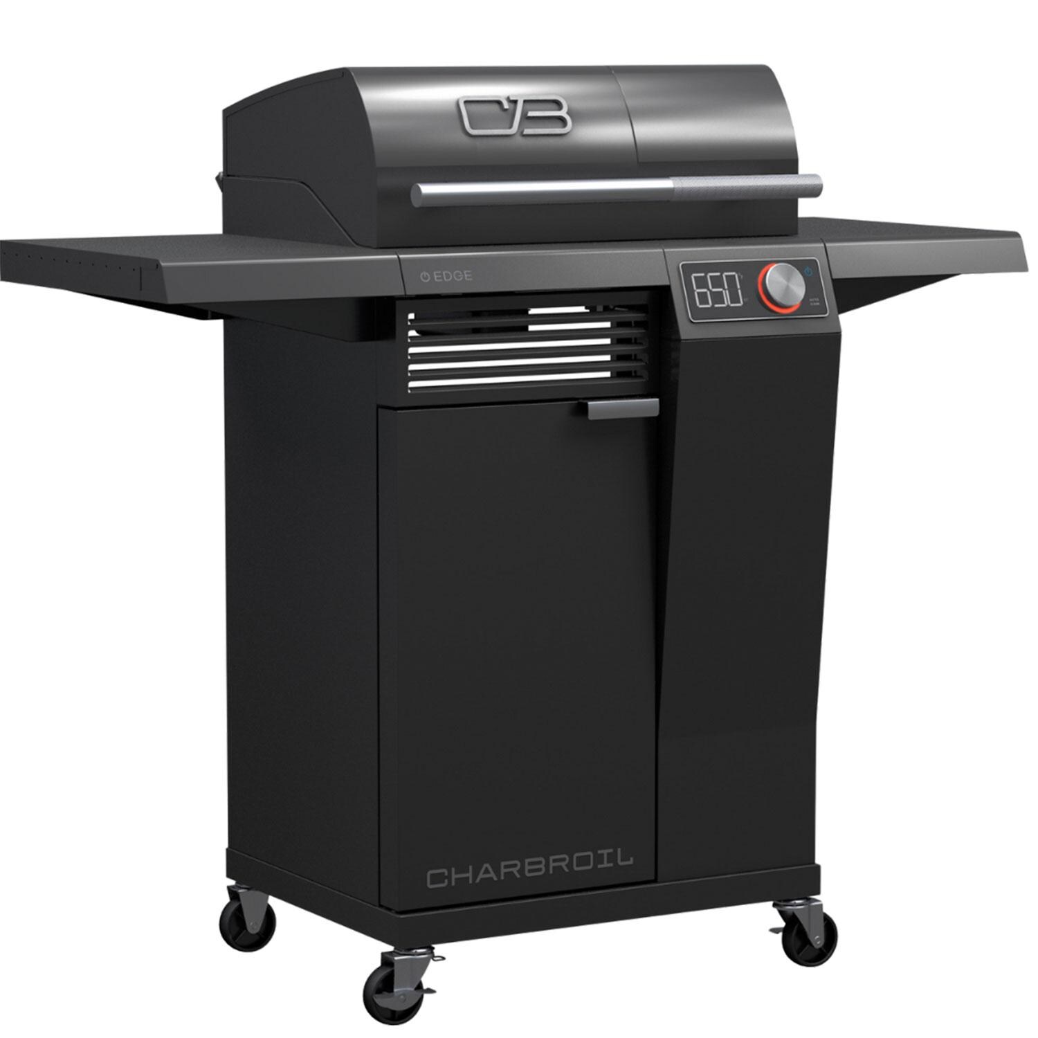 Charbroil 24652144 Edge Electric Grill - Black - Angled Right - White Background thumbnail