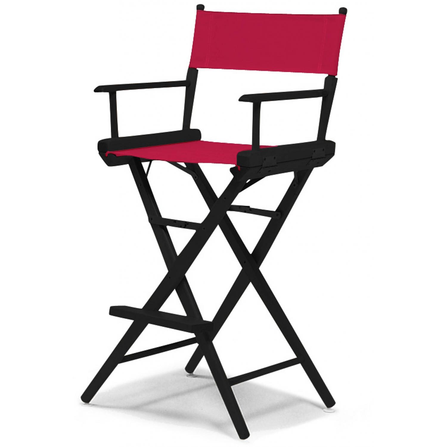 World Famous Bar Height Director Chair By Telescope Casual - Black/Red