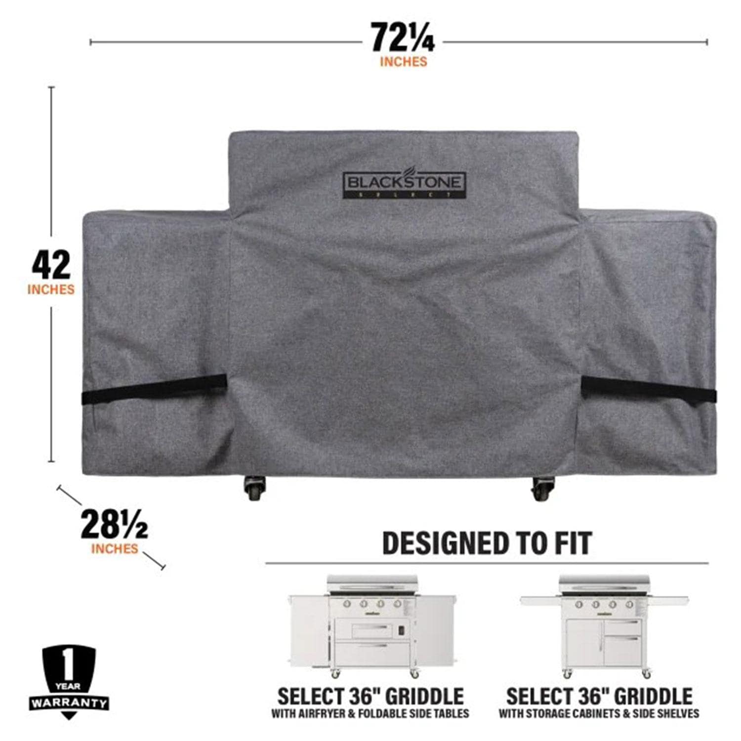Blackstone 5955 Cover for 36 Inch Griddle - Dimensions - Diagram thumbnail