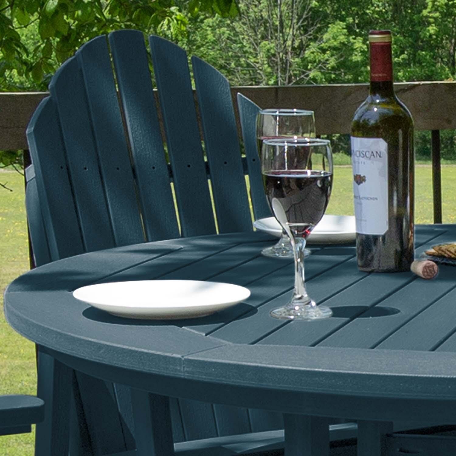 Dream Bay 5 Pc Set Recycled Plastic Counter Height Dining Set In Nantucket Blue By Lakeview - Detail thumbnail