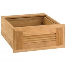 Pacific Teak Louver 18-Inch Teak Wood Single Access Drawer - UD1-18L