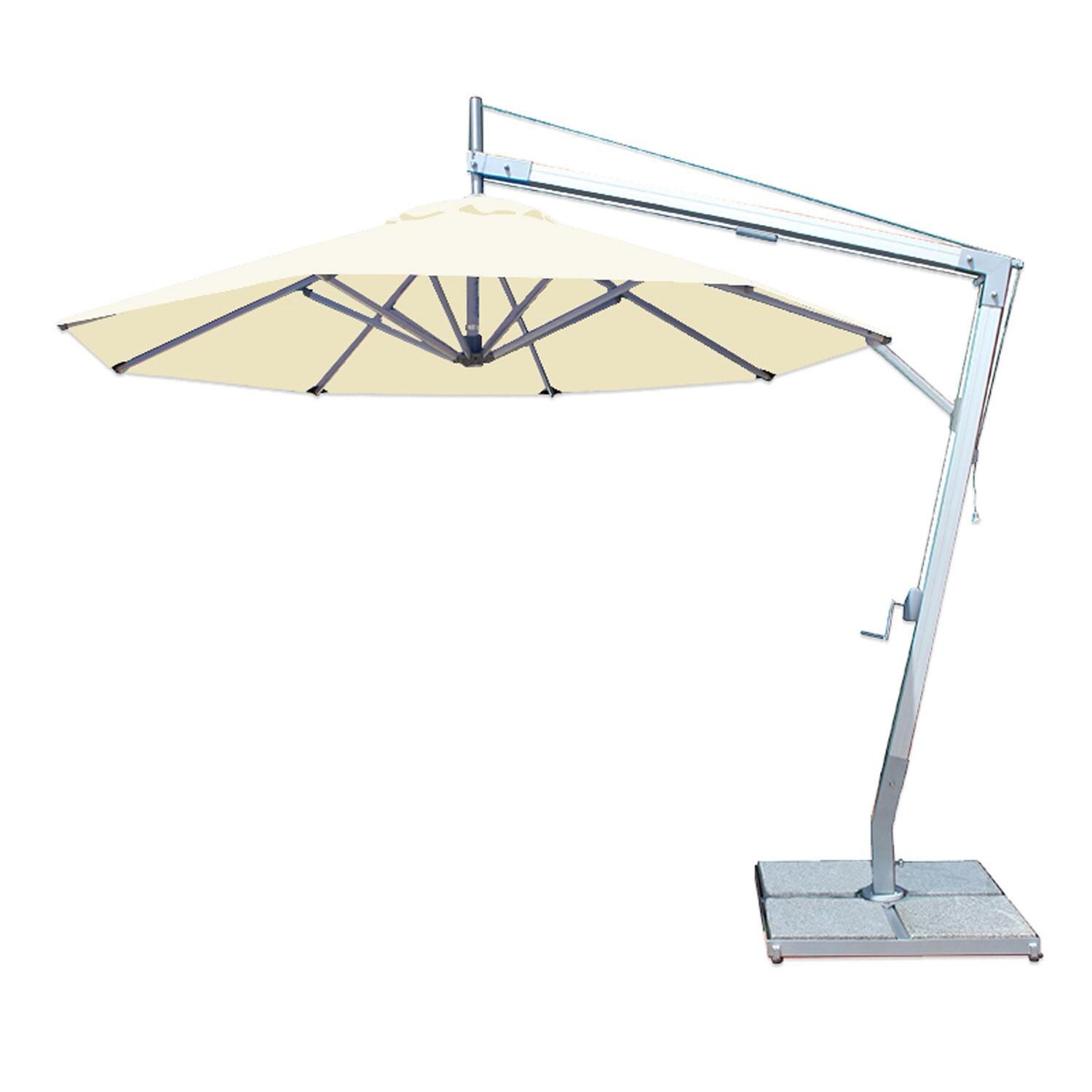 Bambrella Santa Ana 10 Ft Round Side Pole Umbrella - Ecru Canopy
