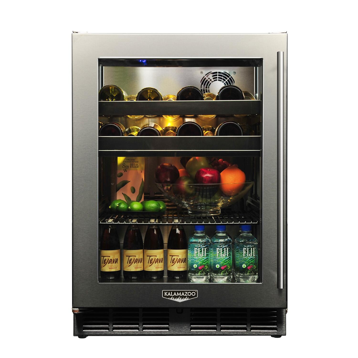 Kalamazoo K-HP24CO-4-3LL-M6 Signature 24 Inch Dual-Zone Outdoor Refrigerator / Wine Chiller - Left Hinge - Lock - Marine-Grade thumbnail