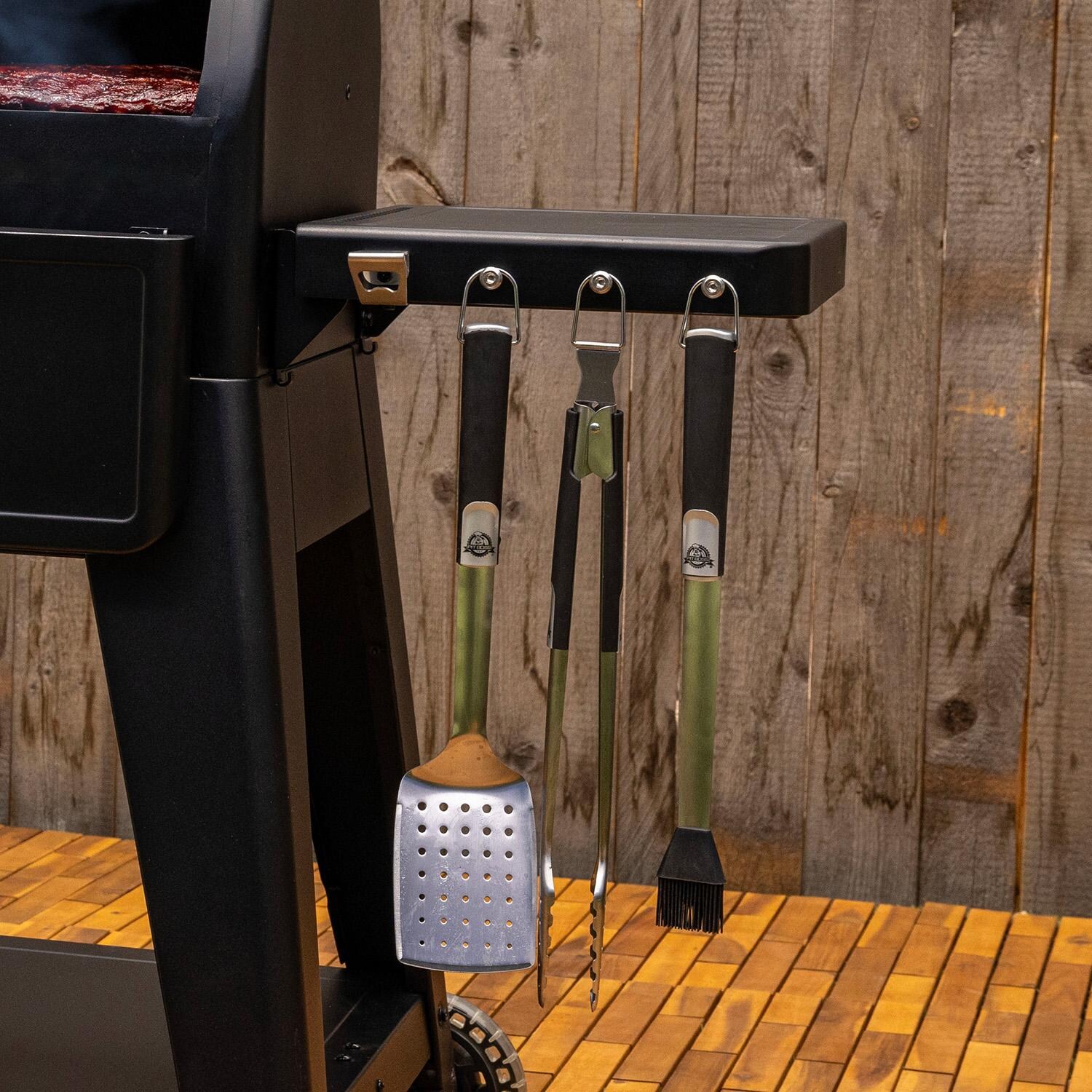 Pit Boss 11111 Navigator 850 Connected Grill - Bottle Opener & Hooks - Detail thumbnail