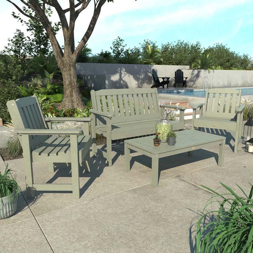 Hart Lane 4 Pc Set Polyresin Seating Set in Eucalyptus By Lakeview Outdoor Designs - Lifestyle thumbnail