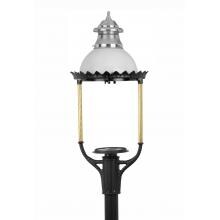 American Gas Lamp Works GL36 Cast Aluminum Manual Ignition Natural Gas Light With Triple Mantle Burner For Post Mount image