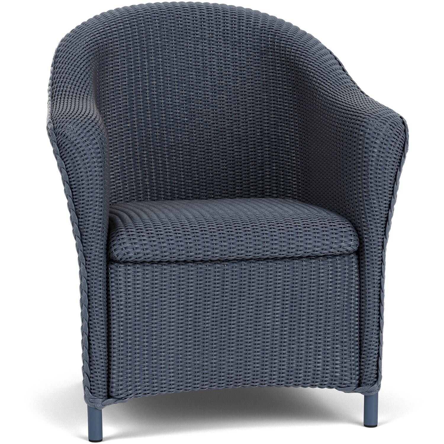 Lloyd Flanders Reflections Dining Armchair W/ Padded Seat in Denim Blue Finish - Angled thumbnail