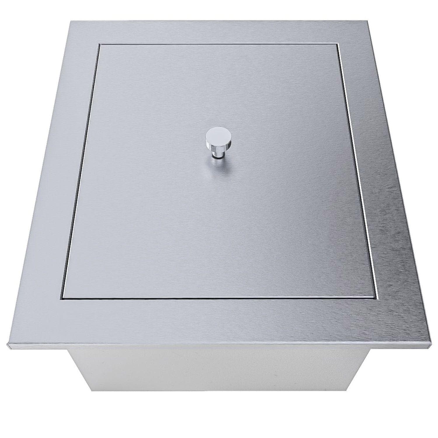 Sunstone TEX-15IC 15-in Texan Series Drop-In Insulated Ice Bin w/ Chest Cover - Top View - White Background thumbnail