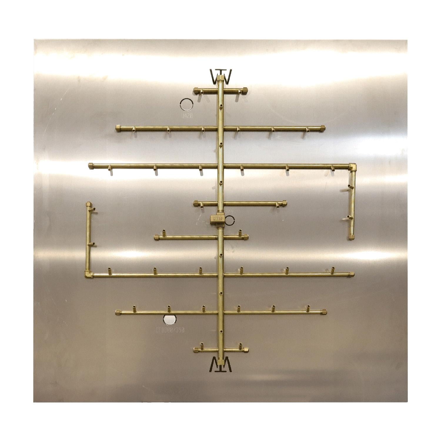 Warming Trends U420ALPL48S 38 X 35 Inch CROSSFIRE Brass Burner w/ 60 Square Plate - Burner - White Background thumbnail