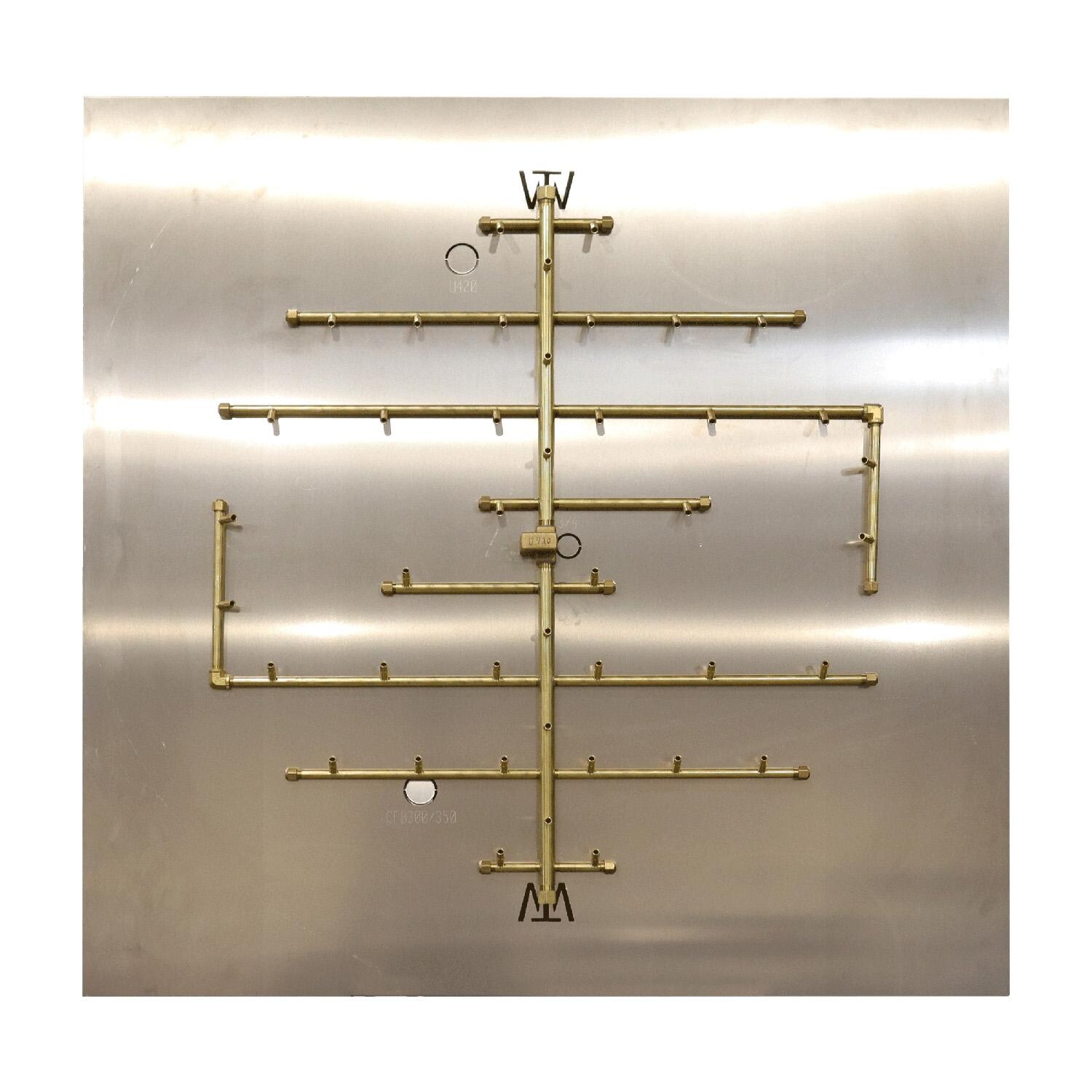 Warming Trends 38 X 35 CROSSFIRE Brass Natural Gas/Propane Burner w/ 60 Square Plate