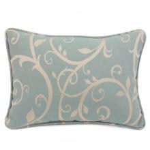 Sunbrella Cabaret Blue Haze Outdoor Throw Pillow W/ Piping By Lakeview Outdoor Designs - 13 X 18 image